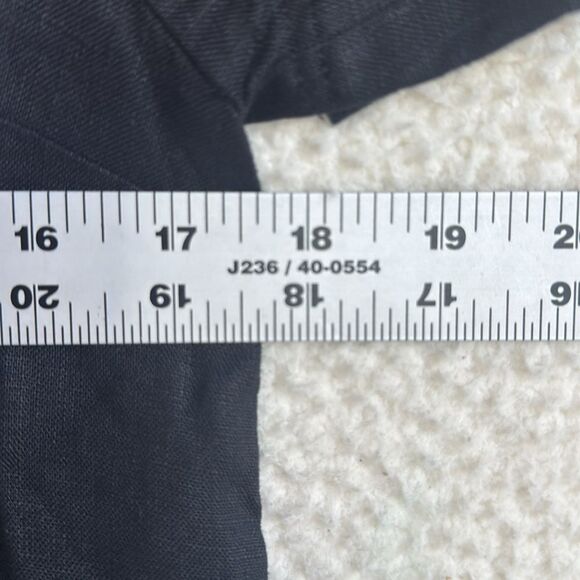 Madewell V Neck Mini Dress 100% Linen‎ Womens XXS Black - Picture 8 of 8